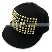 Black Leather Snapback Caps/Fashion Leather Caps thumbnail-1