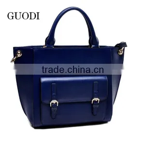 2016 Elegant Fashion Leather Handbags With Outside Pockets for Women thumbnail-3
