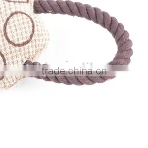 2016 Safety Linen Cotton Animal Dog Toy With Rope thumbnail-2
