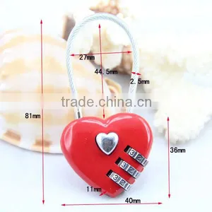 CH-28A Keyless Love Heart Shaped Padlock Wholesale thumbnail-4