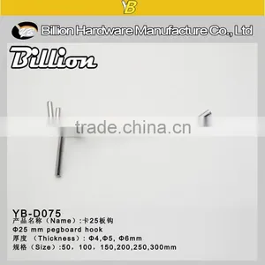 Supermarket Shelf Large Pegboard Hook Double Wire Hanger Hook Retail Display Ook Chrome-plated Cardboard Hook thumbnail-4