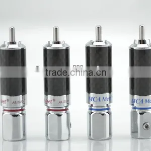 Hi-End MCA MEET Carbon Firber Rhodium Plated Rca Plug Male thumbnail-1