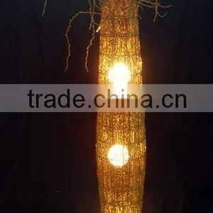 Brown Modern Rattan Floor Lamp Or Light thumbnail-3