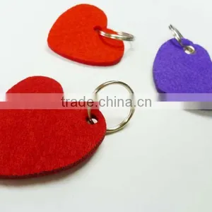 Polyester Felt Heart Keychains thumbnail-1