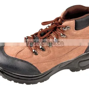 Anti-Puncture PU Injection Suede Leather Toe Cap Safety Shoes thumbnail-2