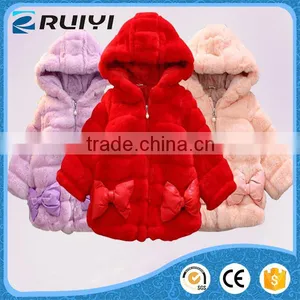Kids Trench Coat Purple Trench Fur Coat thumbnail-1