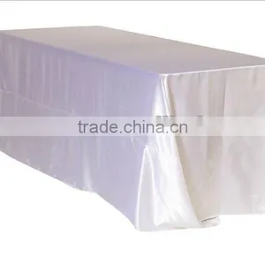 White Satin Square Table Cloth/table Linen for Weddings thumbnail-1