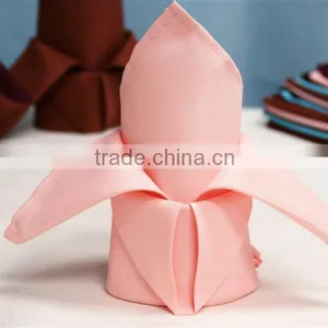 Cheap Pink Polyester Dinner Napkin/ Table Linen Napkin thumbnail-1