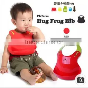 Plapalm Hug FROG BIB No Spilling Food! Smart Baby Bibs! thumbnail-1