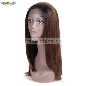 Brown Color Synthetic Hair Wigs Women's High Temperature Fiber Medium Lace Front Wig thumbnail-2