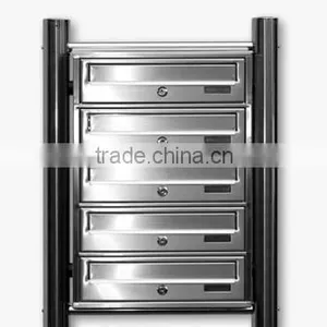 Hot Sale in German Market 304 Stainless Steel Apartment Building Mailbox 6 Boxes thumbnail-1