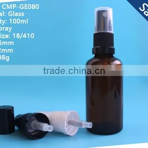 High Quality 100ml Amber Glass Essential Oil Bottles With Spray Pump thumbnail-4