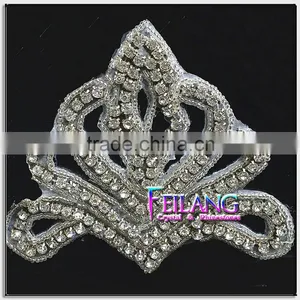 Ice Skating Clothes Decorated Bud Shape Crystal Rhinestone Applique thumbnail-1