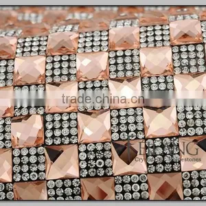 Wholesale 24*40 Hotfix Crystal Rhinestone Triming Roll for Dresses thumbnail-3