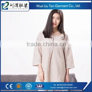 Good Quality Linen Pajama Sleepwear Dress for Women thumbnail-1