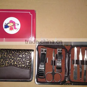 MRT-021 8pcs PU Bag With Colored Box Stainless Steel Sewing Manicure Set thumbnail-1
