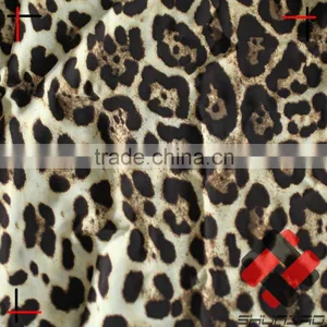 Wool Peach Ity Satin Chiffon Spandex Screen Print Soft Shell Leopard Print Fabric for Fashion Blouse Dress thumbnail-2