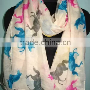 COTTON PRINTED SCARF 2014 thumbnail-1