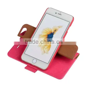 C&T Detachable Wallet Folio Two Mobile Phones Leather Case for IPhone 6s Plus thumbnail-3
