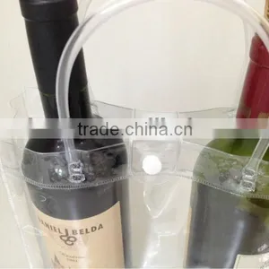 Cheap Promotion Printing Transparent Pvc Plastic Wine/beer Chill Carry Bags thumbnail-1