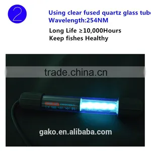 Clear Quartz Tube 254nm uv Aquarium Filter 6W Led uv Germicidal Lamp thumbnail-2