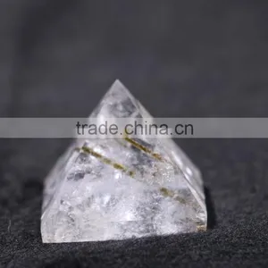 Hot Sale 100% Natural Transparent Pure Pyramid Quartz Crystal Clear Pyramid thumbnail-2