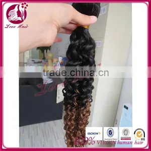 Grade AAAAAA Deep Curl Human Hair With Color #1b and #33 Deep Curl Weave Deep Curl thumbnail-2
