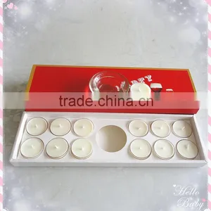 Wholesale White Scented Soy Tea Light Candle With Glass Holder thumbnail-1
