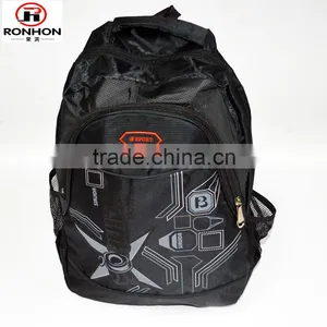 Black Polyester Large Capacity Sport School Bag With Comfort Padding thumbnail-1