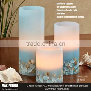 F-0716B Music Rechargeable Candle Light With Built-in Speaker thumbnail-2