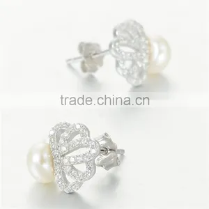 Freshwater Pearl Jewelry,Latest Design of Pearl Earrings for Women FE279 thumbnail-2
