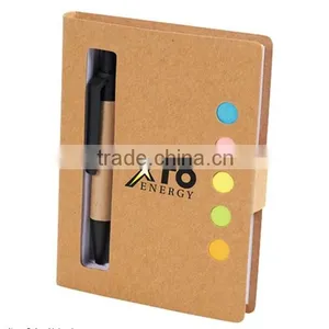 Recycled Hardcover Tear off Notepad With Pen thumbnail-2