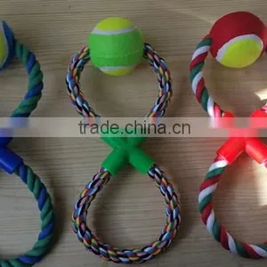 QQ Petoy Factory Hot Products Dog Rope Tug Toy Dog Toy Rope Ball thumbnail-5