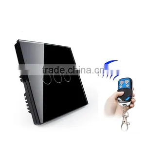 Digital Wireless Remote Control Glass Panel Touch Screen Wall Switch thumbnail-1