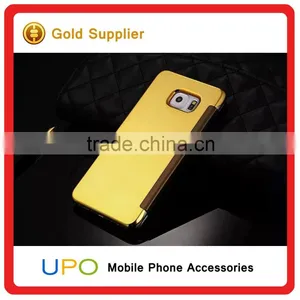 [UPO] For Samsung Galaxy S7 Edge Clear View PC Cover Auto Sleep Wake Mirror Flip Leather Cool Phone Cases thumbnail-1