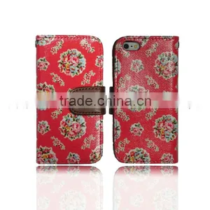 Original Flower Leather Phone Case for Pantech SKY Vega IM-A830 With Credit Card Slot thumbnail-1