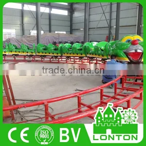Used Roller Coaster Rides For Sale In China Children Caterpillar Train With Track thumbnail-1