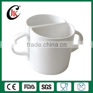 Wholesale Customized Coffee Mug Cheap White Ceramic Cup for Couple thumbnail-1