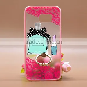 Wholesale Fashion Prefume And High Quality TPU+PC Phone Case With Ring Bracket For Samsung 7s Edge thumbnail-1