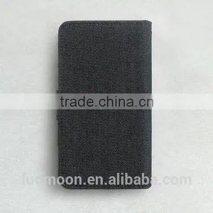 Black Canvas Leather Diary Universal Phone Case thumbnail-3