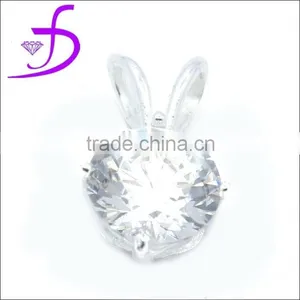 925 Silver Jewelry Factory Direct Sale All Color Available CZ Stone Pendant thumbnail-1