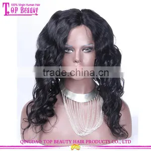 Best Selling 18 Inches Brazilian Huamn Hair Wig Natural Wave 8A Grade Glueless Full Lace Wigs thumbnail-1