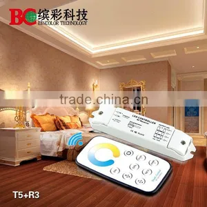 T5+R3 Mini Led CT Dimmer CW NW WW Touch Remote Control CT Controller DC12V-24V thumbnail-1