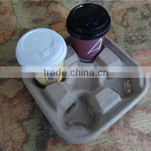 4-pack Cheap Paper Pulp Material Tray for Paper Cup thumbnail-3