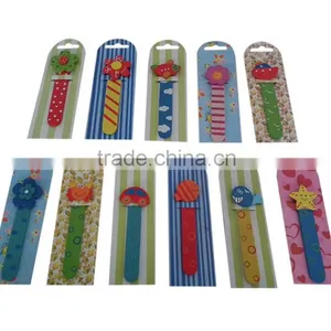Wooden Flower Toy Fish Star Model Bookmarker / Lovely Wooden Crafts Stationery Promotion Gifts/ Colorful Bookmarking for Kids thumbnail-1
