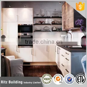 High Glossy Lacquer Modern Kitchen Cabinet Frosted Glass Doors thumbnail-1