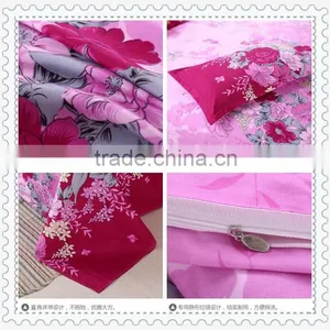 3D 100% Polyester Fabric Printed Textile Fabric With Big Flowers Soft Brushed Fabric for Bedsheet thumbnail-6