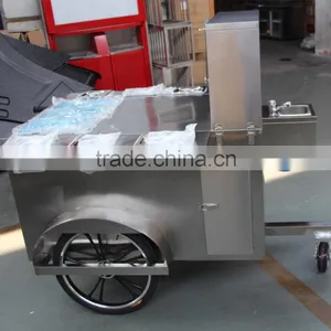 Gas Triple Steamer Pans Mobile Hot Dog Cart thumbnail-4