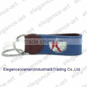 Custom Baseball Needlepoint Key Chains thumbnail-1