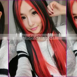 2015 New Fashion Harajuku Cosplay Anime Wig Young Heat Colorfull Ombre Wig Party Synthetic Wigs With Bangs thumbnail-2